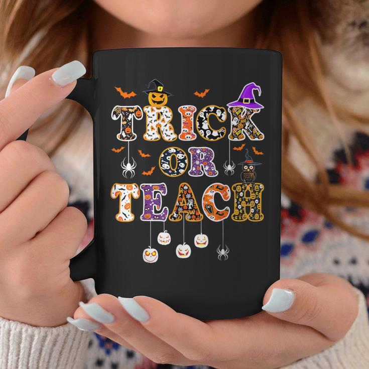 Trick Or Teach Teacher Happy Halloween Costume Coffee Mug Funny Gifts
