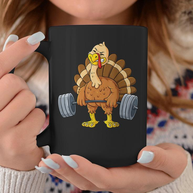 Turkey Deadlift Thanksgiving Day Fitness Weightlifting Coffee Mug Unique Gifts