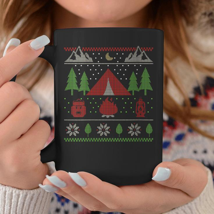 Ugly Christmas Sweater Camping Coffee Mug Unique Gifts