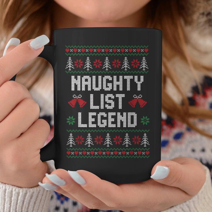 Ugly Christmas Sweater Naughty List Legend Coffee Mug Unique Gifts