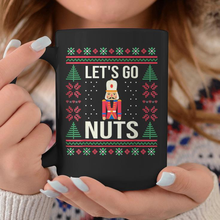 Ugly Christmas Sweater Nutcracker Lets Go Nuts Coffee Mug Unique Gifts