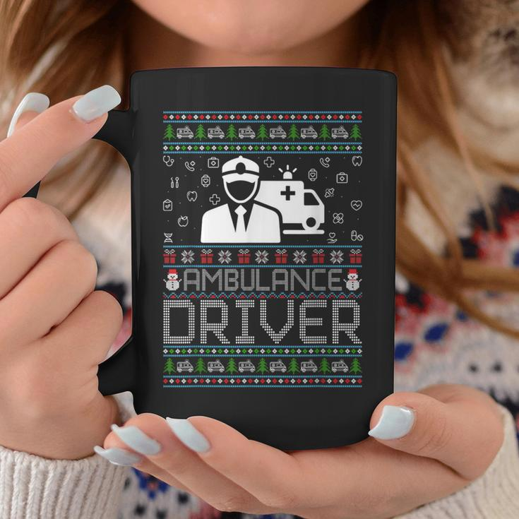 Ugly Christmas Sweaters Xmas Ugly Ambulance Driver Coffee Mug Funny Gifts