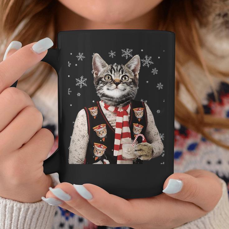 Ugly Sweater Party Hipster Cat Coffee Mug Unique Gifts