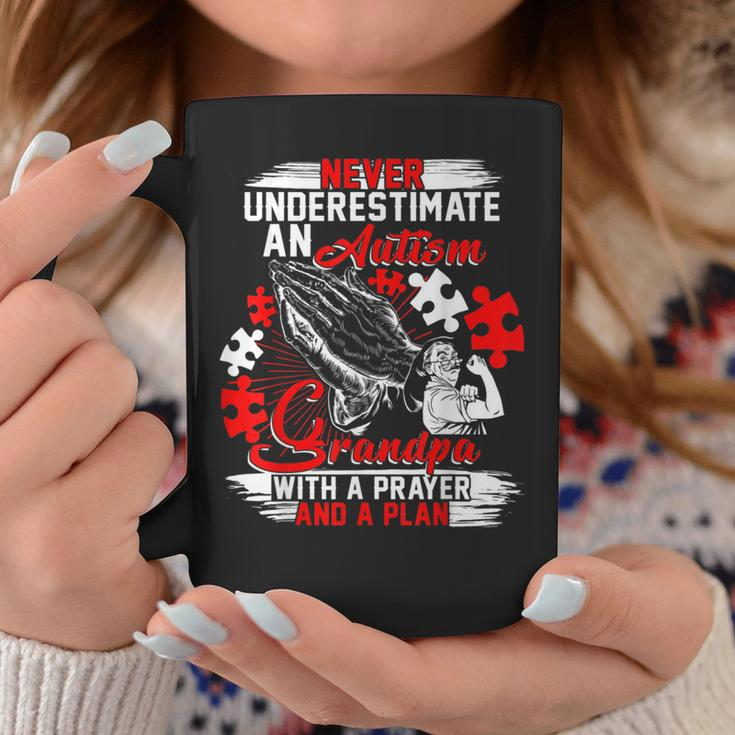 Never Underestimate An Autism GrandpaCoffee Mug Funny Gifts