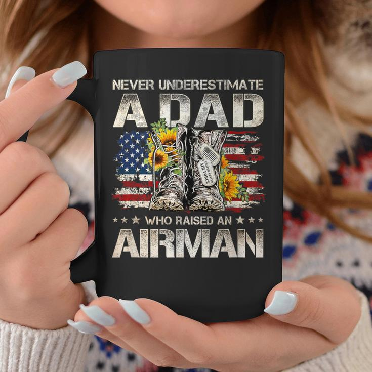 Never Underestimate A Dad Who Raised An Airman Proud Usaf Coffee Mug Unique Gifts
