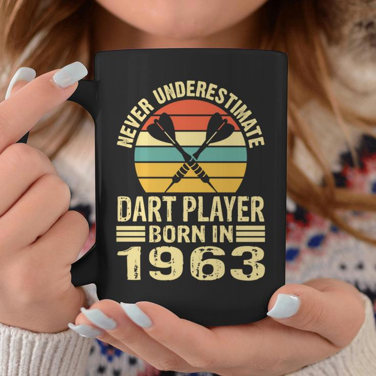 Never Underestimate Dart Player Born In 1963 Dart Darts Coffee Mug Funny Gifts