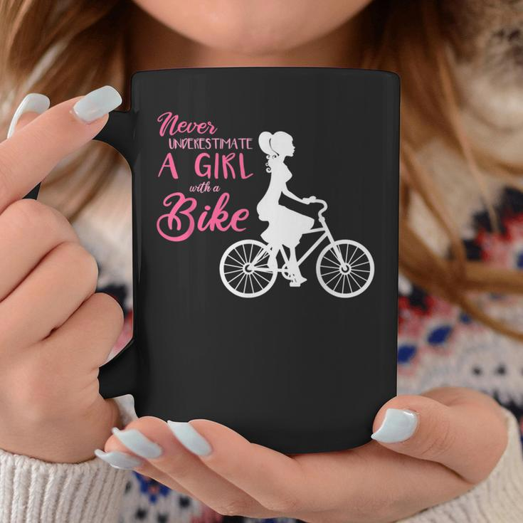 Never Underestimate A Girl With A Bike Girl Coffee Mug Unique Gifts