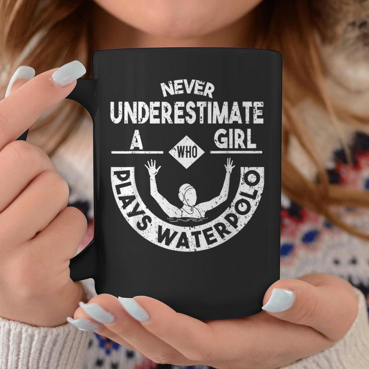 Never Underestimate A Girl Who Waterpolo Waterball Coffee Mug Unique Gifts