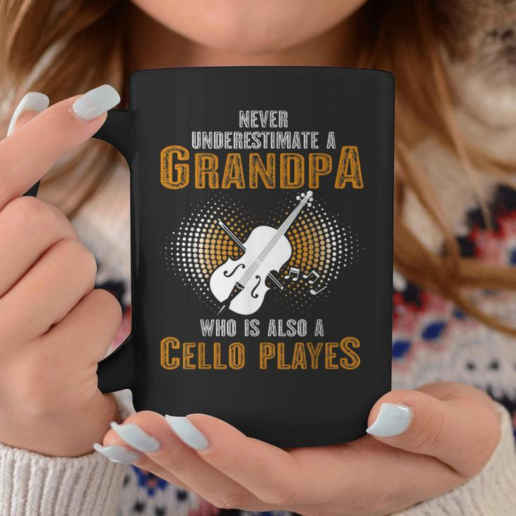 Never Underestimate Grandpa Who Is Also A Cello Player Coffee Mug Unique Gifts