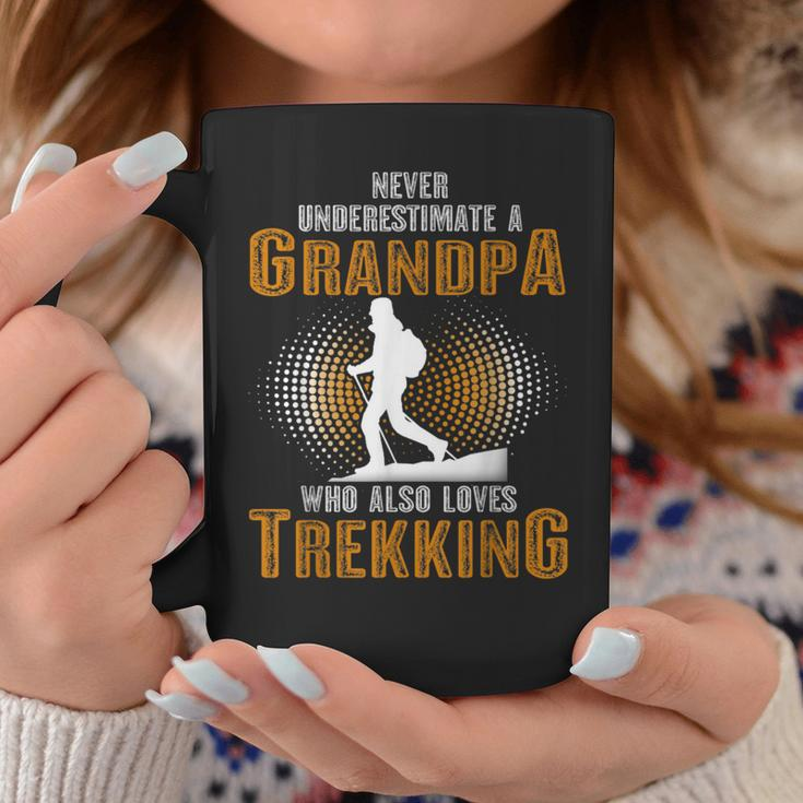 Never Underestimate Grandpa Who Is Also Loves Trekking Coffee Mug Unique Gifts