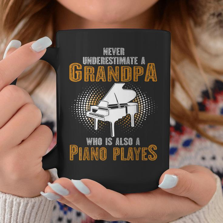 Never Underestimate Grandpa Who Is Also A Piano Player Coffee Mug Unique Gifts