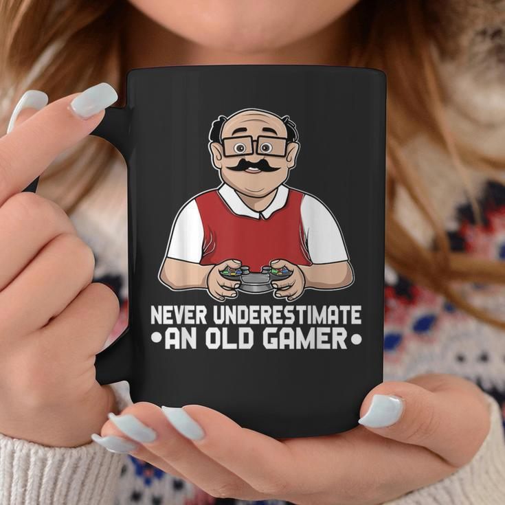 Never Underestimate An Old Gamer Controller Video Gaming Coffee Mug Unique Gifts