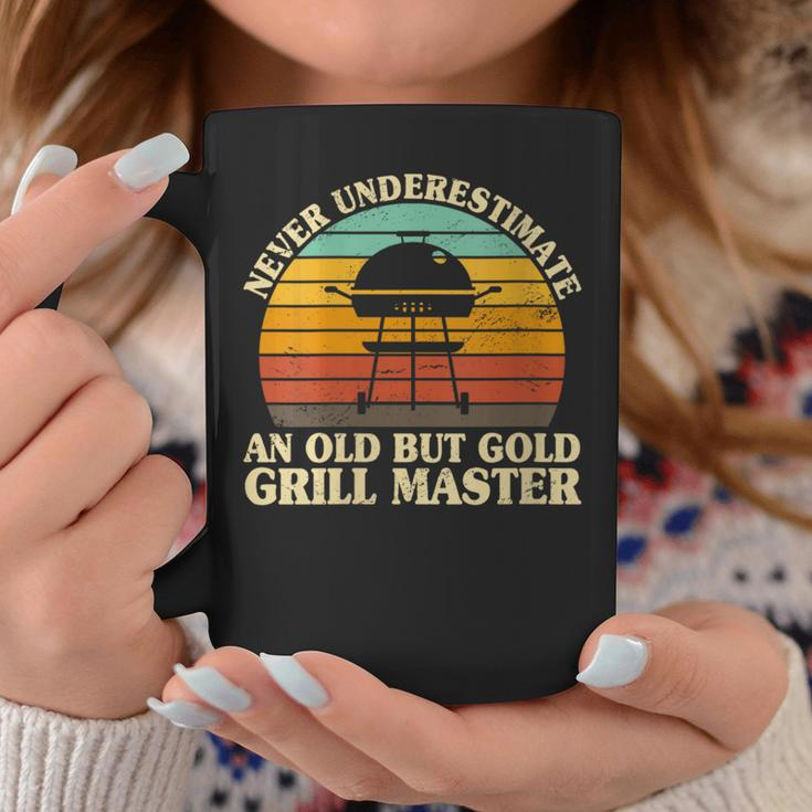 Never Underestimate An Old Grill Master Smoker Bbq Barbecue Coffee Mug Unique Gifts