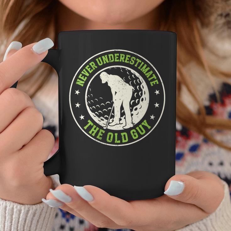 Never Underestimate The Old Guy Golfing Golf Player Coffee Mug Unique Gifts