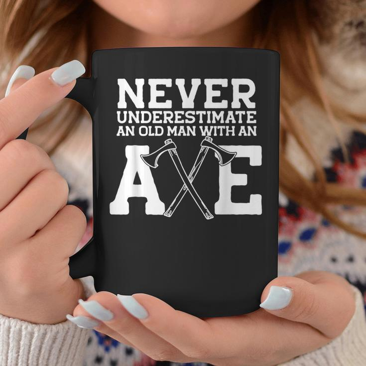 Never Underestimate An Old Man With An Axe Meme Coffee Mug Unique Gifts