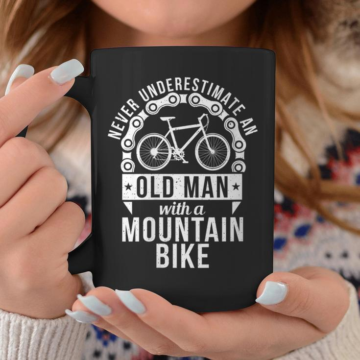 Never Underestimate An Old Man With A Bike Cyclist Coffee Mug Funny Gifts