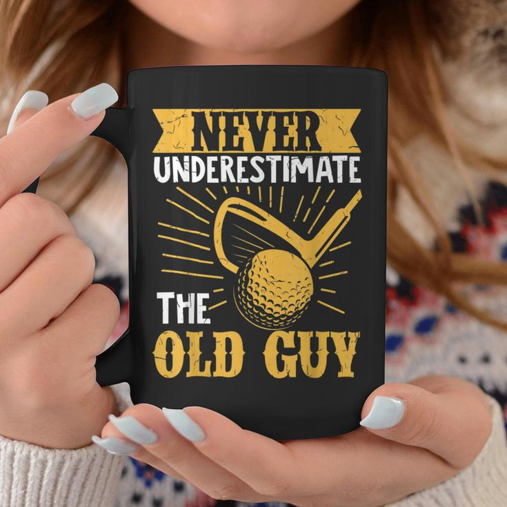 Never Underestimate An Old Man Playing Golf Coffee Mug Unique Gifts