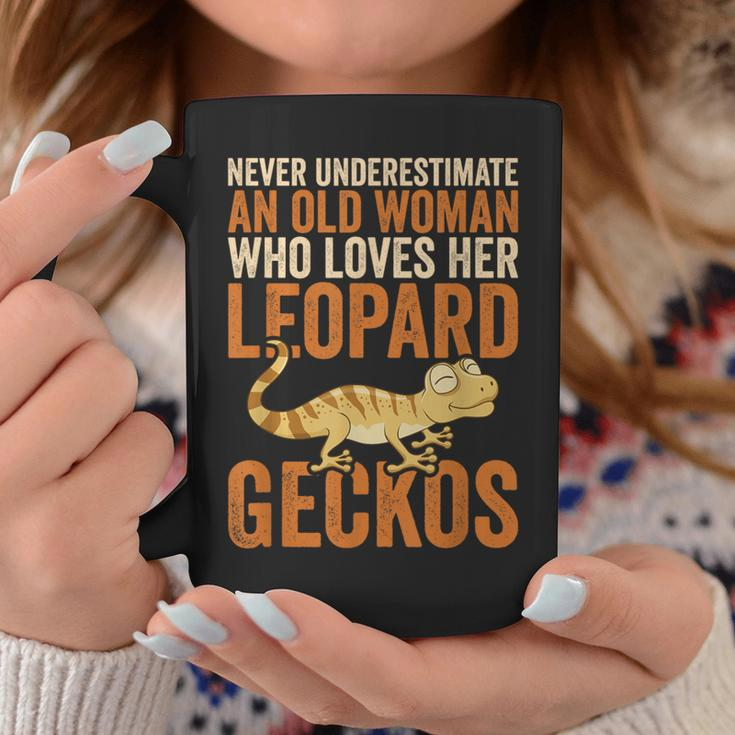 Never Underestimate An Old Woman With Leopard Geckos Coffee Mug Unique Gifts