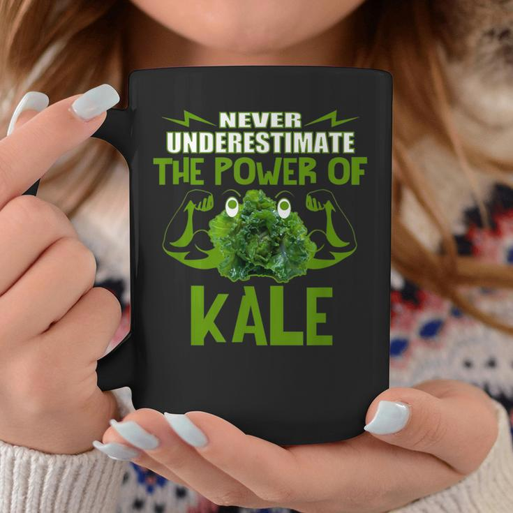 Never Underestimate The Power Of Kale Healthy VeganCoffee Mug Funny Gifts