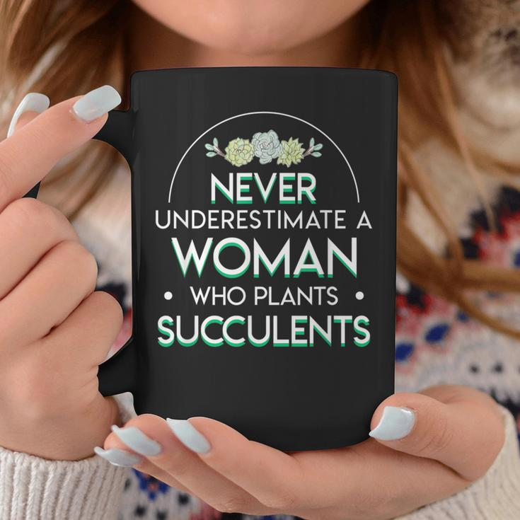 Never Underestimate A Woman Who Plant Succulent Woman Coffee Mug Unique Gifts