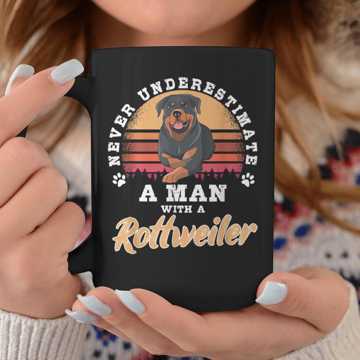 Never Underestimate A Woman With A Rottweiler Coffee Mug Unique Gifts