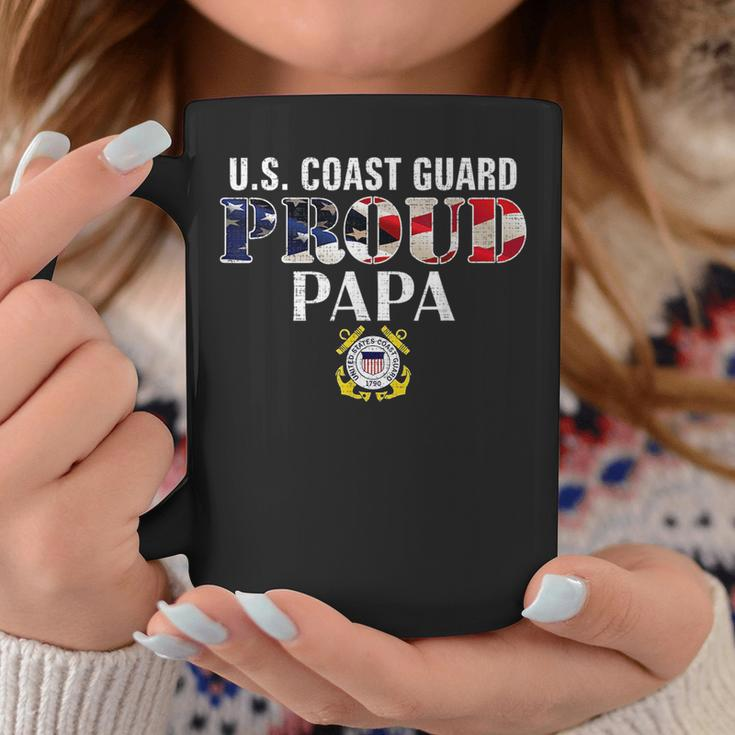 Us Proud Coast Guard Papa With American Flag Veteran Day Veteran Funny Gifts Coffee Mug Unique Gifts