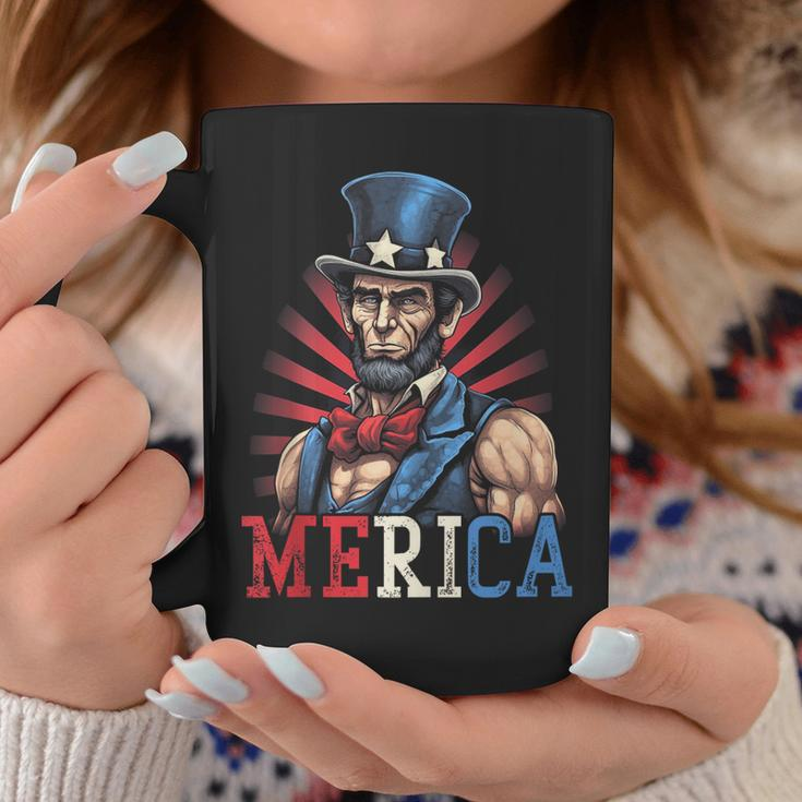 Usa 4Th Of July Abraham Lincoln Funny Workout Muscles Coffee Mug Unique Gifts