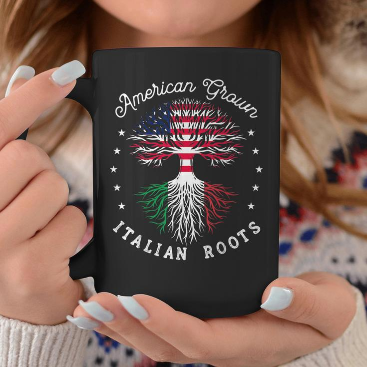 Usa American Grown Italian Roots Us Coffee Mug Funny Gifts