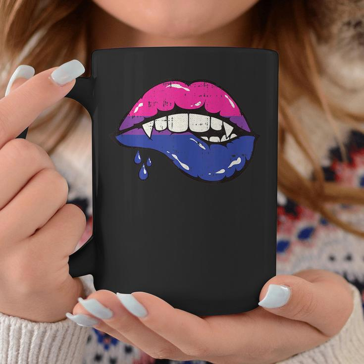 Vampire Lips Bi-Sexual Pride Sexy Blood Fangs Lgbt-Q Ally Coffee Mug Unique Gifts