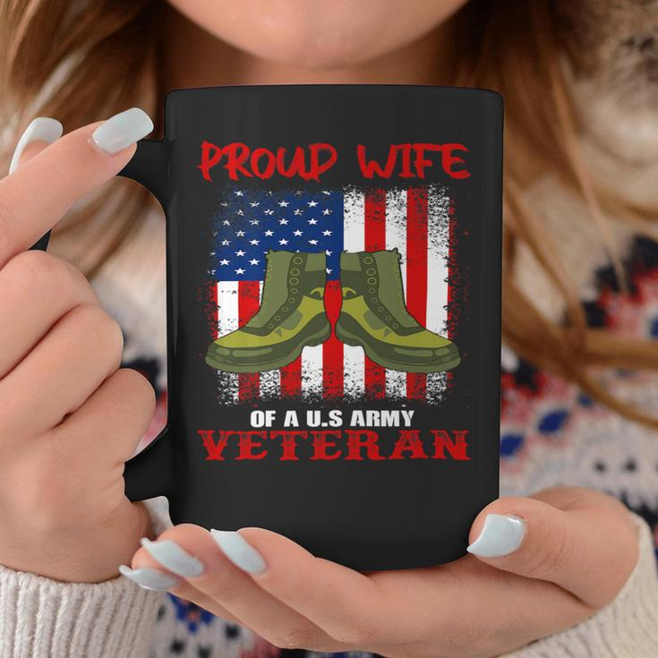 Veteran Vets Womens 4Th Of July Celebration Proud Wife Of An Army Veteran Spouse 2 Veterans Coffee Mug Unique Gifts