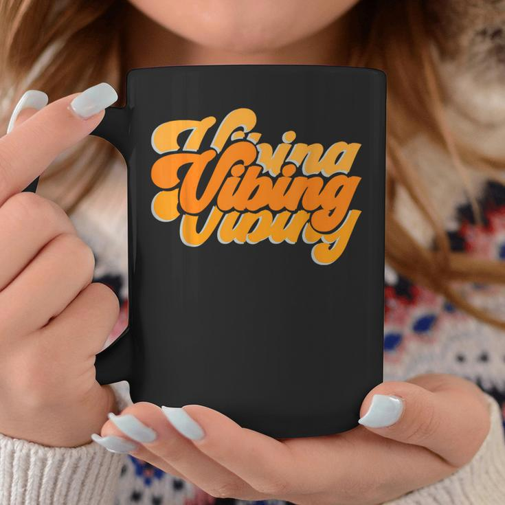 Vibing Orange Vibes Only Color Graphic Coffee Mug Funny Gifts