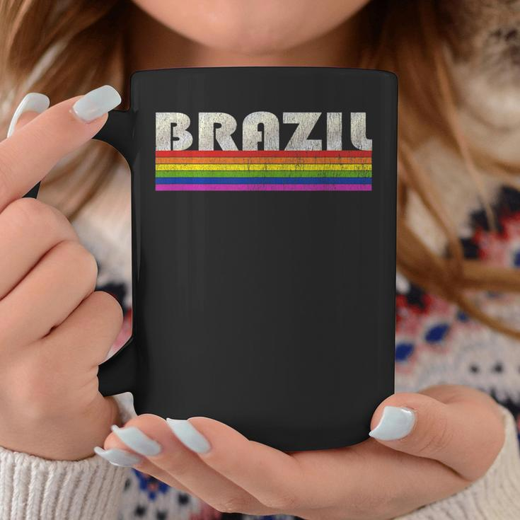 Vintage 80S Style Brazil Gay Pride Month Coffee Mug Unique Gifts