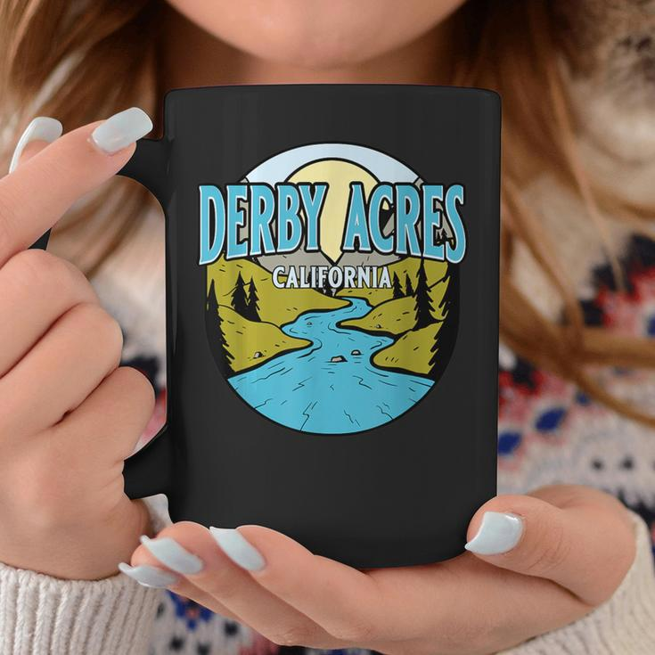 Vintage Derby Acres California River Valley Souvenir Print Coffee Mug Unique Gifts