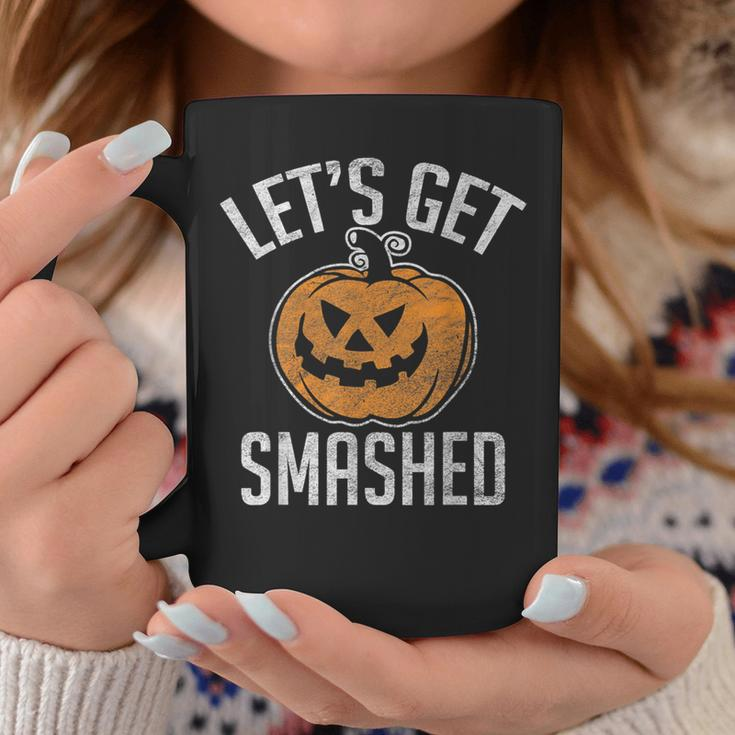 Vintage Let's Get Smashed Halloween Pumpkin Costume Coffee Mug Unique Gifts