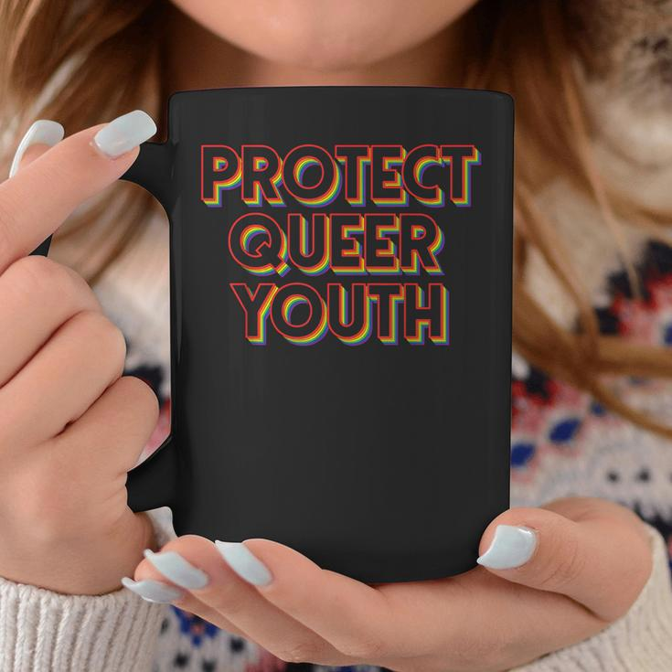 Vintage Protect Queer Youth Rainbow Lgbt Rights Pride Coffee Mug Unique Gifts