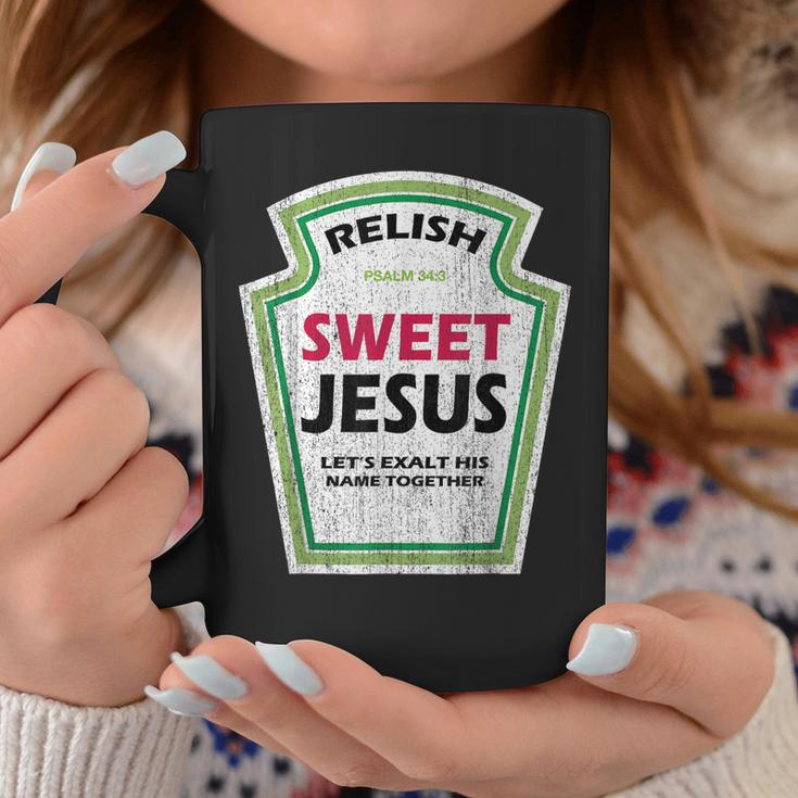 Vintage Relish Sweet Jesus Funny Christian Parody Coffee Mug Unique Gifts