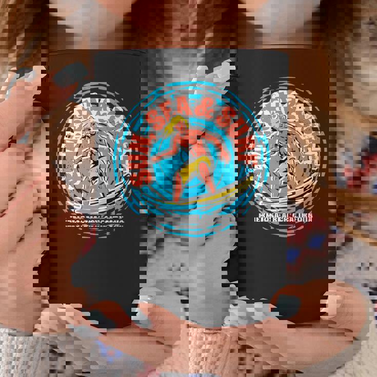 Vintage Sun Sea Surf Hermosa Beach California Retro Surfing Coffee Mug Unique Gifts