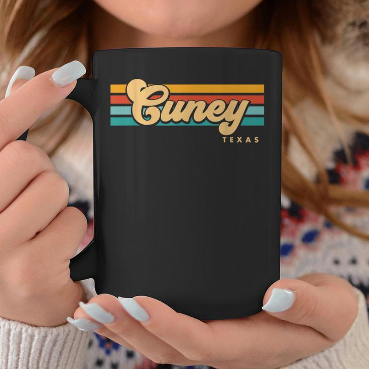 Vintage Sunset Stripes Cuney Texas Coffee Mug Unique Gifts