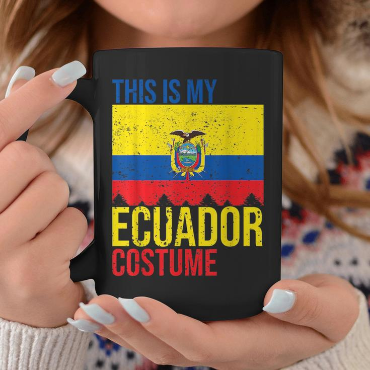 Vintage This Is My Ecuador Flag Costume For Halloween Ecuador Funny Gifts Coffee Mug Unique Gifts