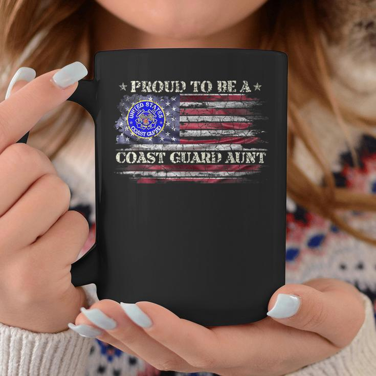 Vintage Usa American Flag Proud To Be A Us Coast Guard Aunt Usa Funny Gifts Coffee Mug Unique Gifts