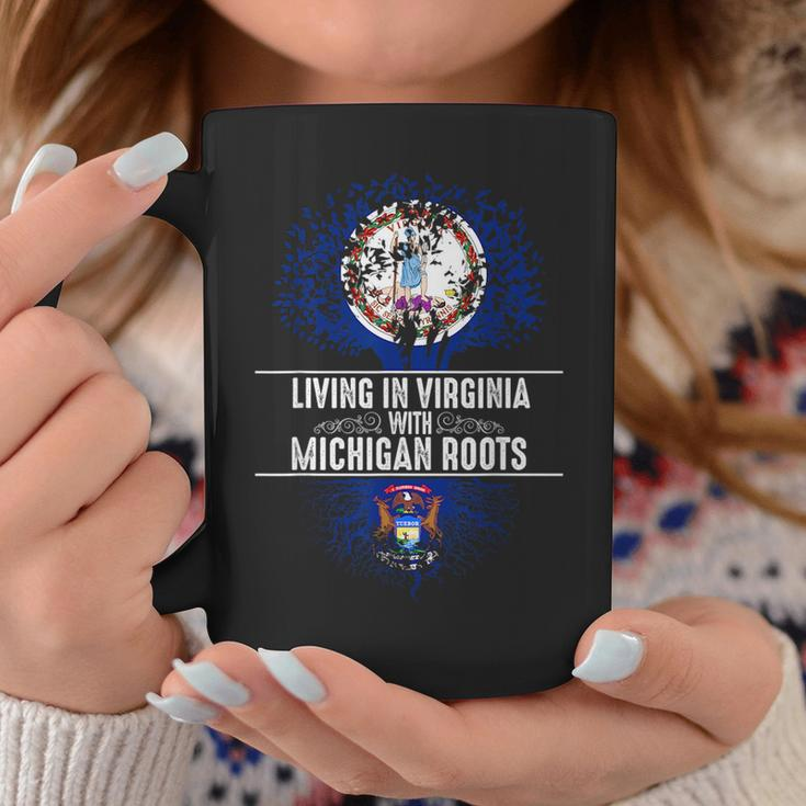 Virginia Home Michigan Roots State Tree Flag Love Gift Coffee Mug Unique Gifts