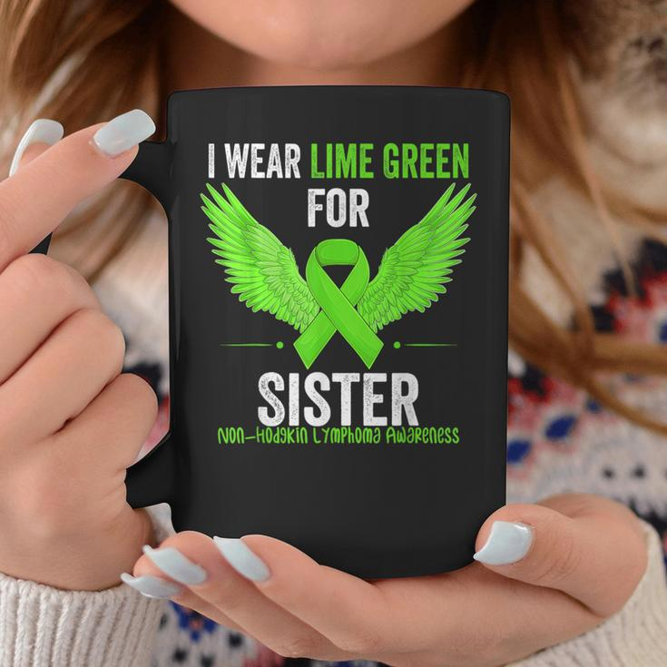I Wear Lime Green For My Sister Non Hodgkins Lymphoma Ribbon Coffee Mug Unique Gifts