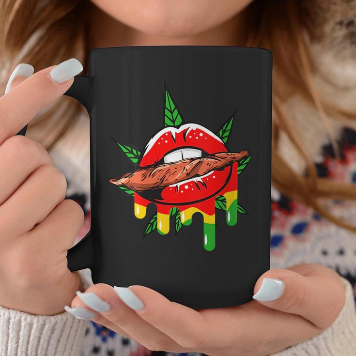 Weed Mouth Women Men Lips Junenth Bling Bite Funny Lip Coffee Mug Unique Gifts