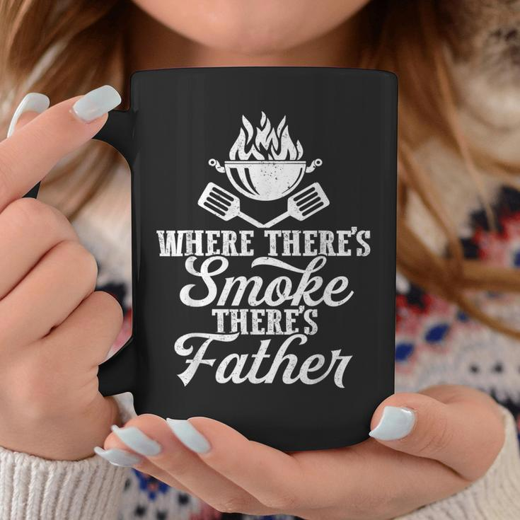 Where Theres Smoke Theres Father Bbq Grilling Lover Gift For Mens Coffee Mug Unique Gifts