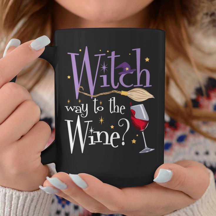 Witch Way To The Wine Halloween Drinking For Wiccan Witches Coffee Mug Unique Gifts