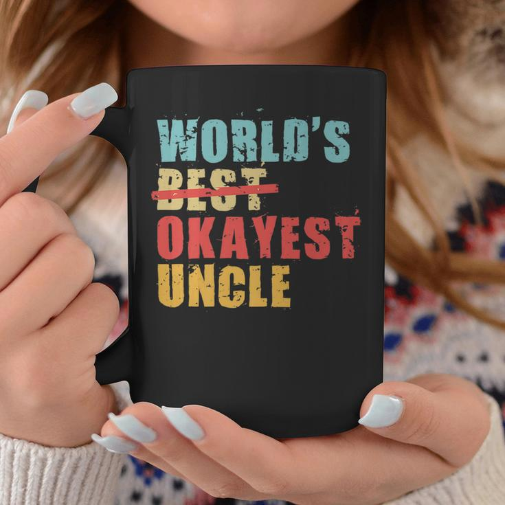Worlds Best Okayest Uncle Acy014b Coffee Mug Unique Gifts