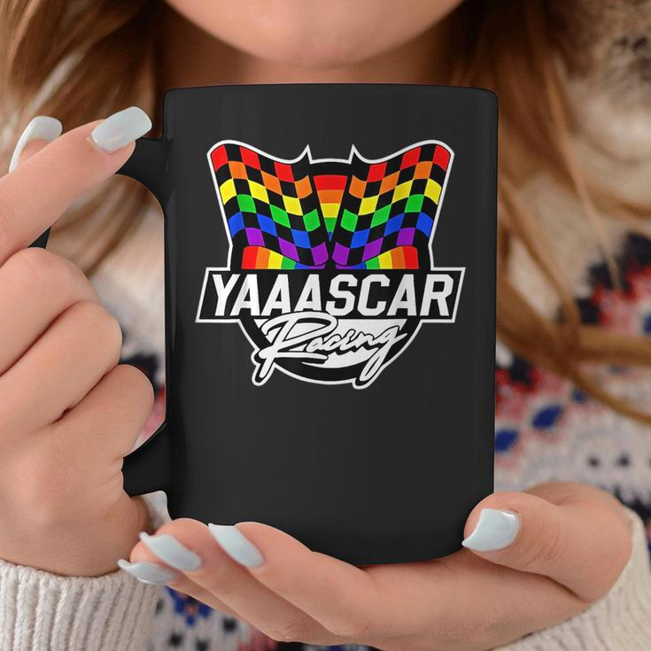 Yaaascar Racing Lgbt Lgbtq Gay Rainbow Lesbian Pride Coffee Mug Unique Gifts