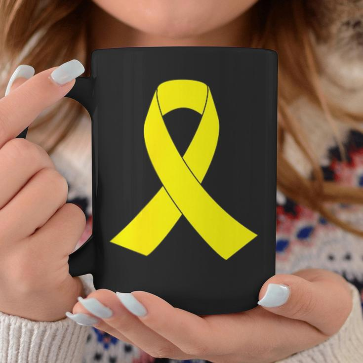 Yellow Ribbon Sarcoma Bone Cancer Awareness Coffee Mug Unique Gifts