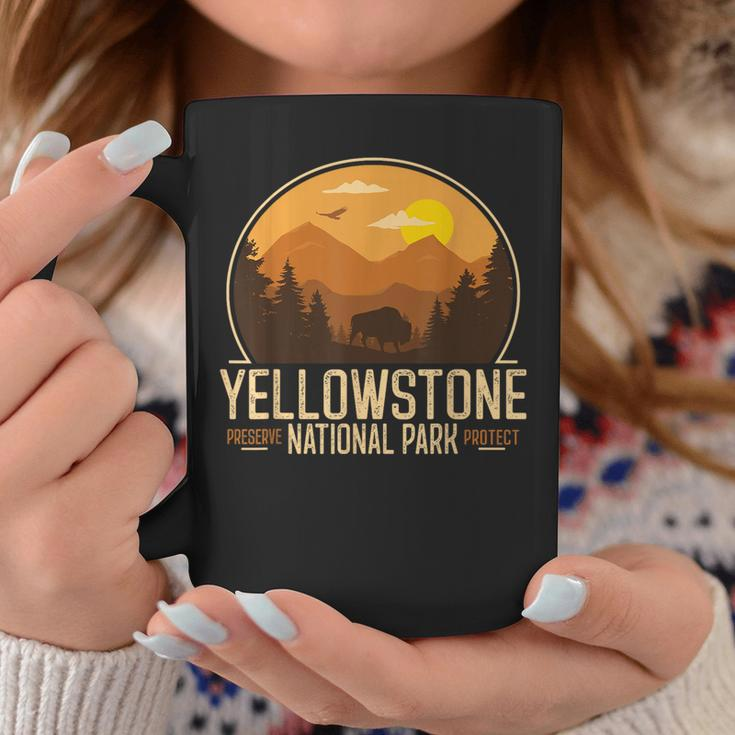 Yellowstone National Park Adventure Retro Vintage Hiking Coffee Mug Unique Gifts
