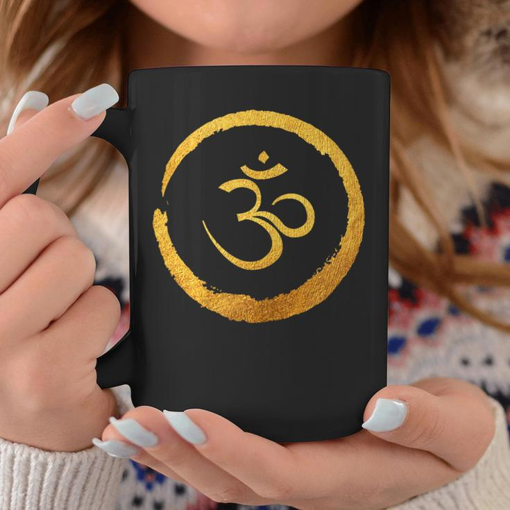 Zen Buddha Energy Symbol Golden Yoga Meditation Harmony Coffee Mug Unique Gifts